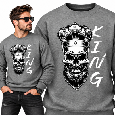 BLUZA ŚMIESZNA KING  SKULL
